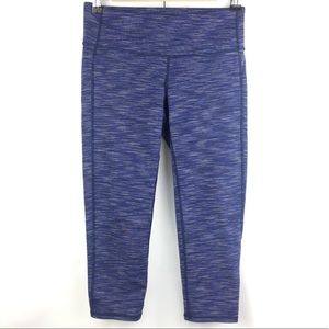 Athleta Chaturanga Navy Blue Cropped Legging Tight